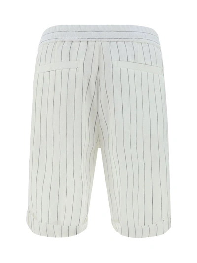 Shop Brunello Cucinelli Bermuda Shorts In Bianco