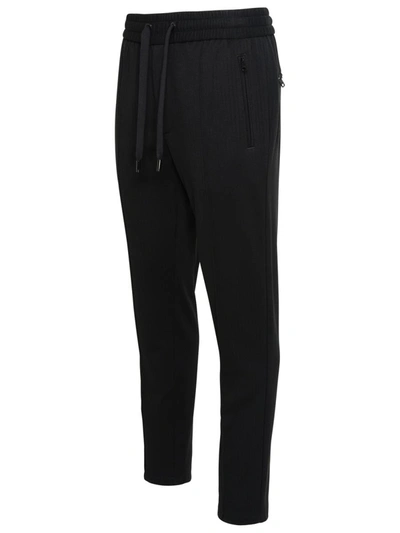 Shop Dolce & Gabbana Black Viscose Blend Trousers