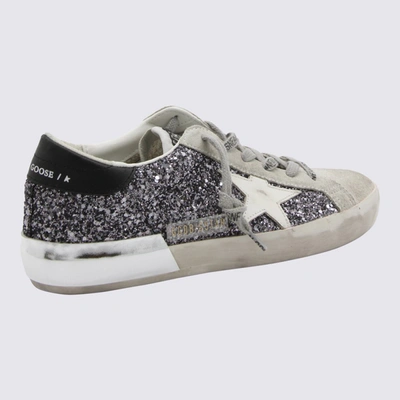 Shop Golden Goose Silver Leather Sneakers In Antracite/ice/white/black