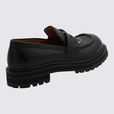 Shop Marni Black Leather Loafers