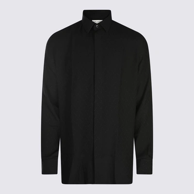 Shop Saint Laurent Black Silk Shirt