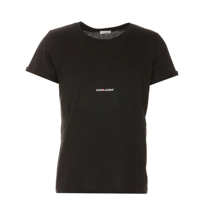 Shop Saint Laurent Black Cotton T-shirt