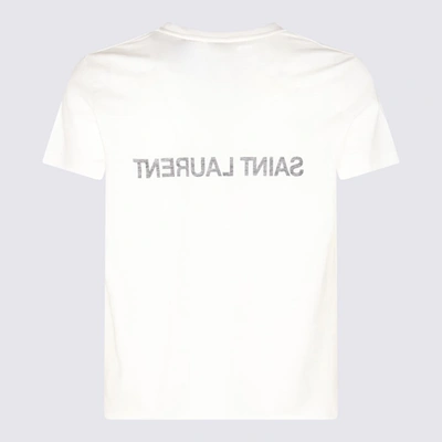 Shop Saint Laurent White Cotton T-shirt