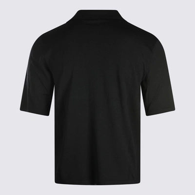 Shop Saint Laurent Black Wool Polo Shirt