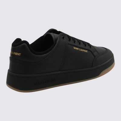 Shop Saint Laurent Black Leather Sneakers