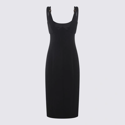 Shop Versace Jeans Couture Black Midi Dress