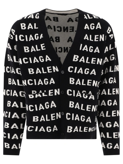Shop Balenciaga Cardigan With Logo