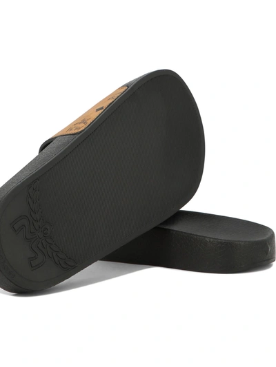 Shop Mcm Monogram Print Rubber Sandals