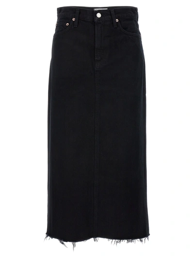 Agolde Hilla Denim Maxi Skirt In Blue
