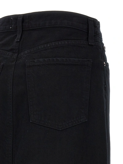Agolde Hilla Denim Maxi Skirt In Blue