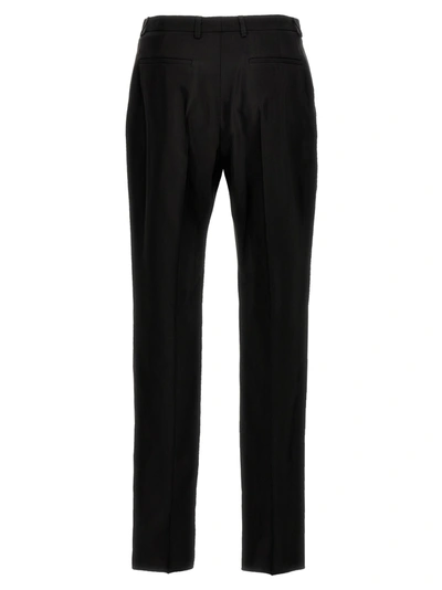 Shop Saint Laurent Faille Pants Black