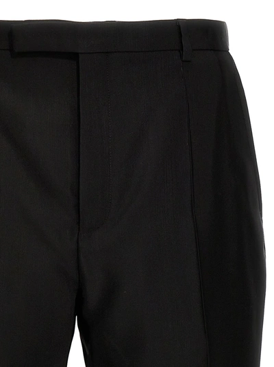 Shop Saint Laurent Faille Pants Black