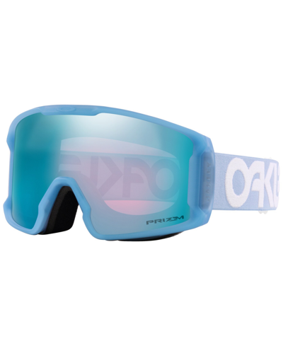 Shop Oakley Unisex Line Miner Snow Goggles In Matte Navy,prizm Snow Sapphire Iridium