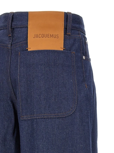 Shop Jacquemus Le De-nîmes Ovalo Jeans Blue