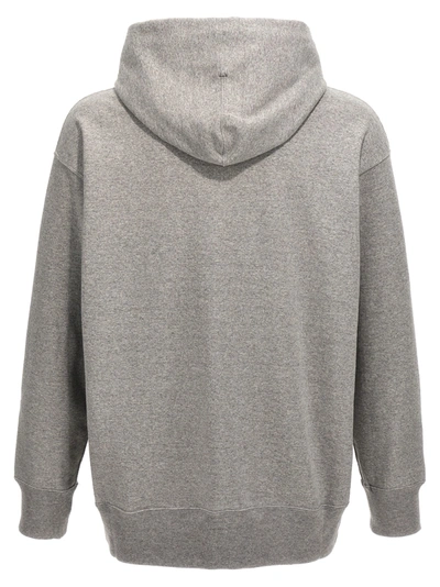 Shop Comme Des Garçons Homme Deux Logo Print Hoodie Sweatshirt Gray