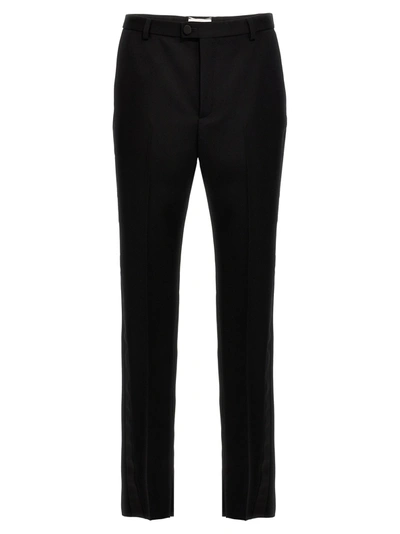 Shop Saint Laurent Tuxedo Pants Black