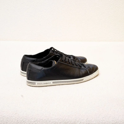 Pre-owned Dolce & Gabbana Black Low Top Sneakers, Size Uk 8