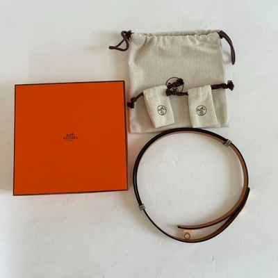 Pre-owned Hermes Hermès Etoupe Epsom Leather With Rose Gold Hardware