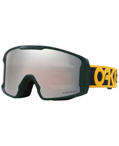 Shop Oakley Unisex Line Miner Snow Goggles In Black,gold,prizm Snow Black Iridium