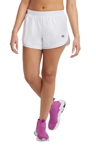Shop Champion Varsity Shorts In White