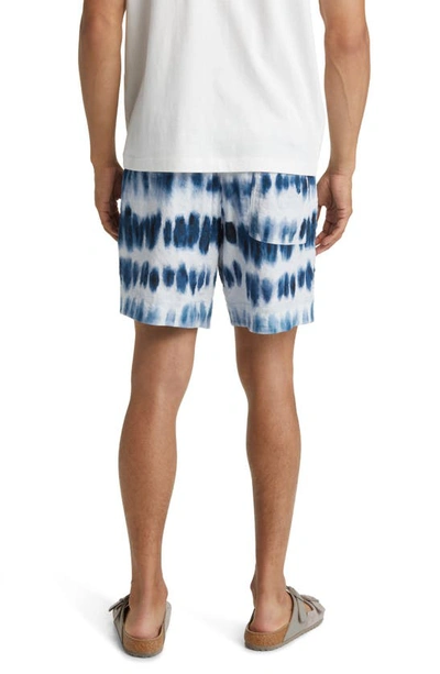 Shop Cos Alai Tie-dye Seersucker Shorts In Blue/white Print
