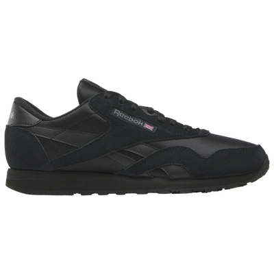 Shop Reebok Mens  Classic Nylon In Black/black/grey