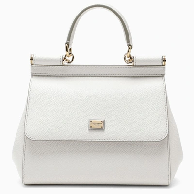 Shop Dolce & Gabbana Dolce&gabbana White Sicily Small Handbag Women