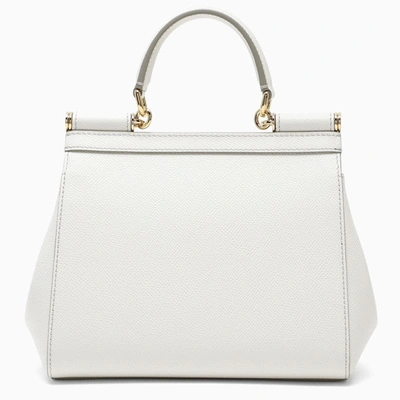 Shop Dolce & Gabbana Dolce&gabbana White Sicily Small Handbag Women