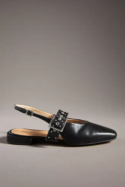 Shop Intentionally Blank Pearl Slingback Flats In Black