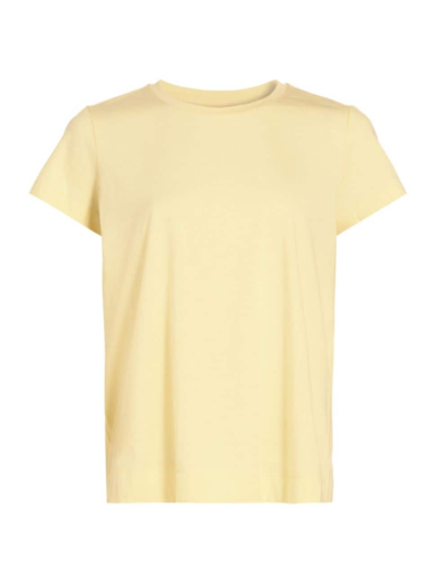 Shop Lafayette 148 Women's The Modern Cotton T-shirt In Yellow Yarrow