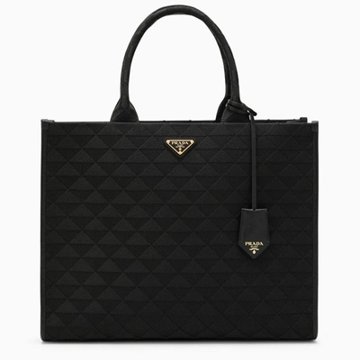 Shop Prada Black Symbole Large Bag Women