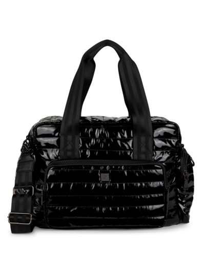 Shop Think Royln Women's Voyager Crossbody Bag In Black Patent