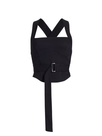 Shop Reiss Women's Callie Belted Halter Top In Black