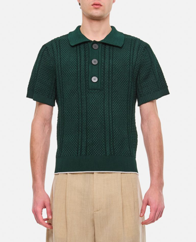Shop Jacquemus Belo Polo Shirt In Green