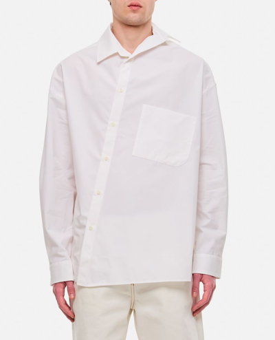 Shop Jacquemus Cuadro Cotton Shirt In White