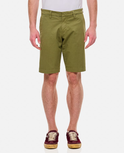 Shop Fay Slim Fit Chino Shorts In Green