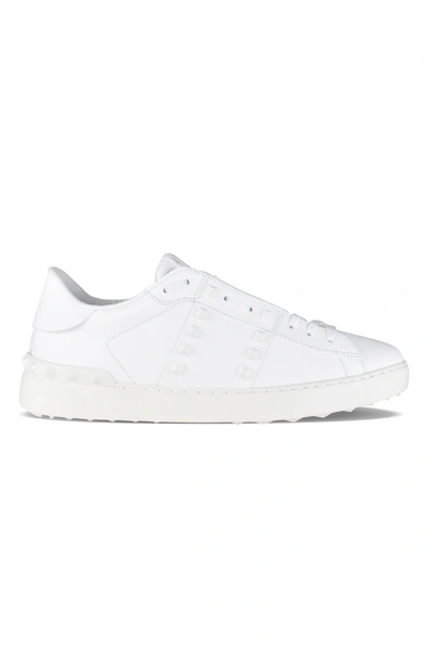 Valentino Garavani Valentino Rockstud Untitled Leather Sneaker In White