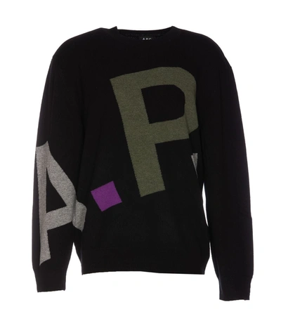 Shop Apc A.p.c. Black Virgin Wool Sweater