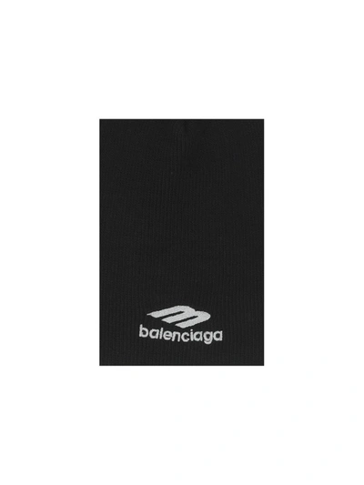 Shop Balenciaga "3b Sports Icon" Beanie In Black