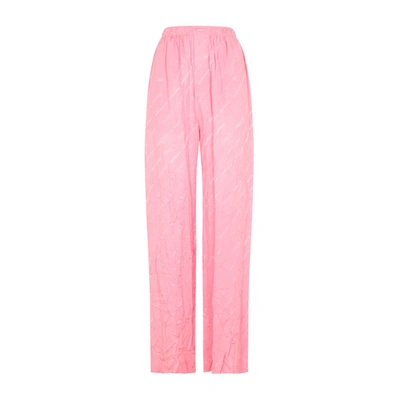 Shop Balenciaga Pants Clothing In Pink & Purple