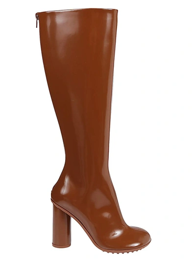 Shop Bottega Veneta Boots In Leather Brown