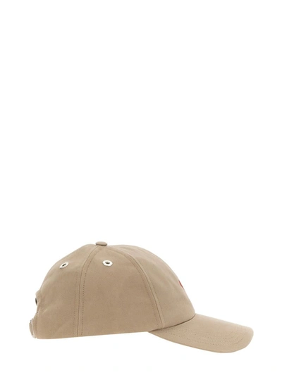 Shop Ami Alexandre Mattiussi Ami Paris Baseball Hat With Logo Unisex In Beige