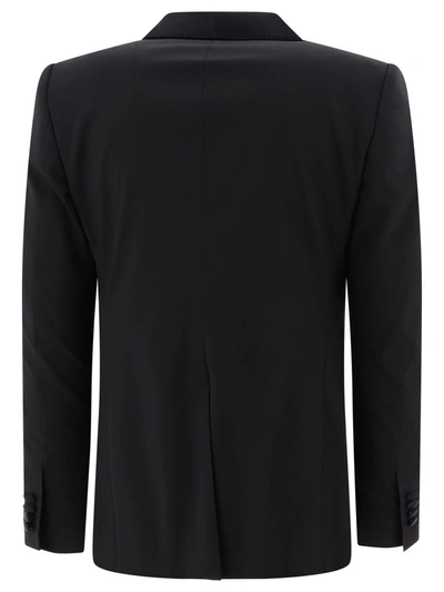 Shop Dolce & Gabbana Wool And Silk Blazer In Black