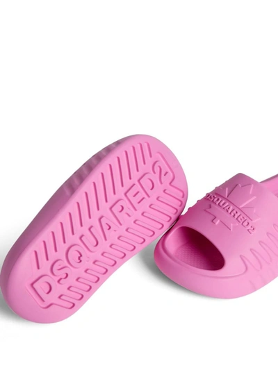 Shop Dsquared2 Rubber Slides In Pink