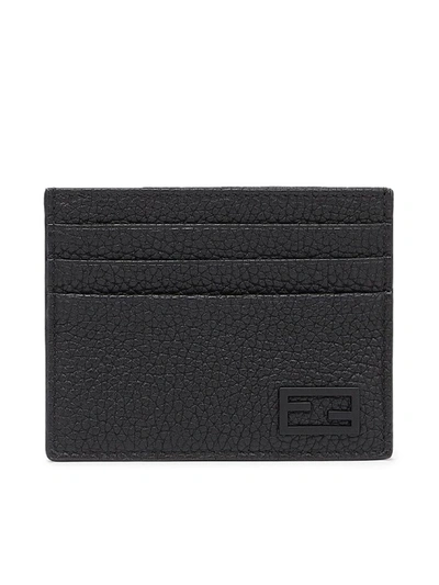 Shop Fendi Credit Card Case In Black