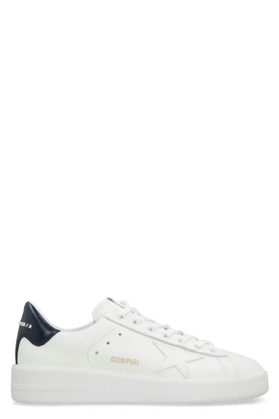 Shop Golden Goose Purestar Leather Sneakers In White