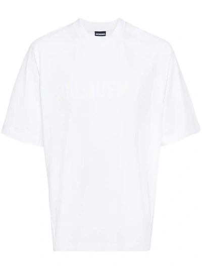 Shop Jacquemus Typo T-shirt Clothing In White