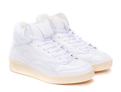 Shop Jil Sander High Sneakers. In White