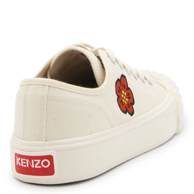Shop Kenzo School Canvas Sneakers In White
