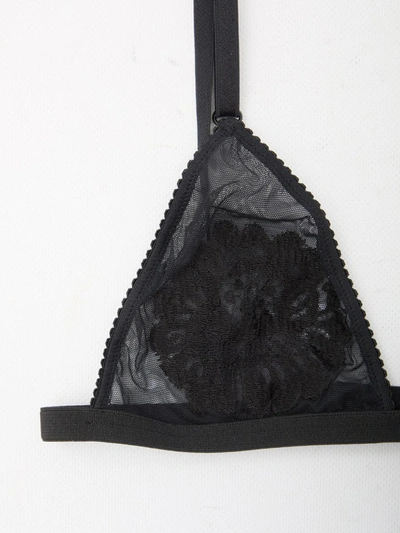 Shop Dolce & Gabbana Lace And Tulle Bra In Black